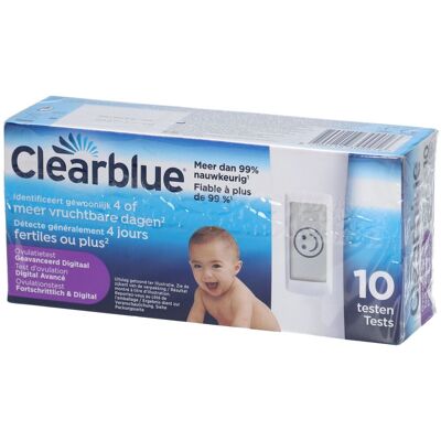 CLEARBLUE® Test d'Ovulation Digital Avancé Test(S) 10 pc(s) - Publicité CLEARBLUE® Test d'Ovulation Digital Avancé Test(S) 10 pc(s) - Publicité