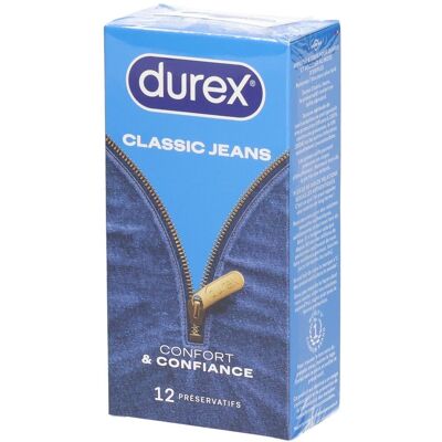 Durex Jeans Préservatifs Classic Lubrifiés X12 Préservatif(S) 1 pc(s) - Publicité Durex Jeans Préservatifs Classic Lubrifiés X12 Préservatif(S) 1 pc(s) - Publicité