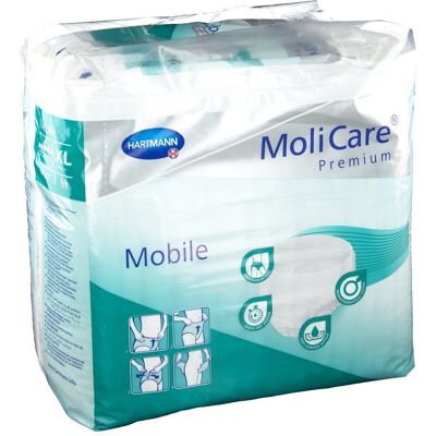 HARTMANN® Molicare® Couches adultes Premium Mobile 5 gouttes taille XL Culotte D'Incontinence 14 pc(s) - Publicité HARTMANN® Molicare® Couches adultes Premium Mobile 5 gouttes taille XL Culotte D'Incontinence 14 pc(s) - Publicité