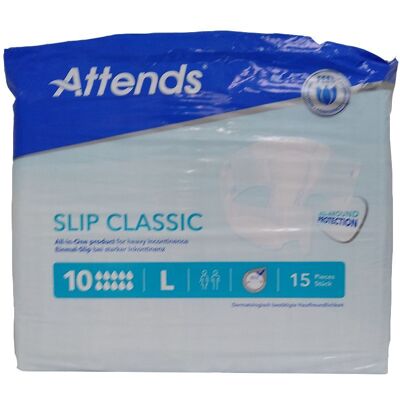 Attends Slip Classic L - Serviettes hygiéniques - Publicité Attends Slip Classic L - Serviettes hygiéniques - Publicité