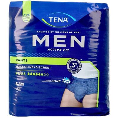 Tena Men Act.Fit Culottes d'Incontinence Plus S/M - Pantalons d'Incontinence - Publicité Tena Men Act.Fit Culottes d'Incontinence Plus S/M - Pantalons d'Incontinence - Publicité
