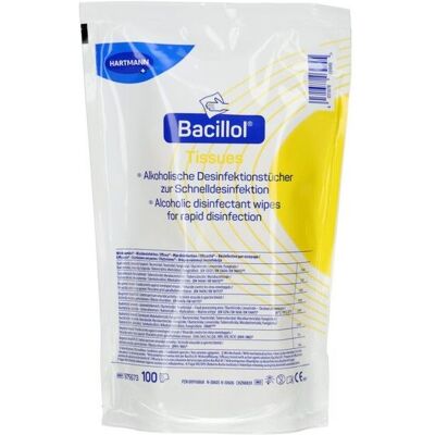 Hartmann Bacillol® Tissues Recharge de lingettes Lingette(S) 100 pc(s) - Publicité Hartmann Bacillol® Tissues Recharge de lingettes Lingette(S) 100 pc(s) - Publicité