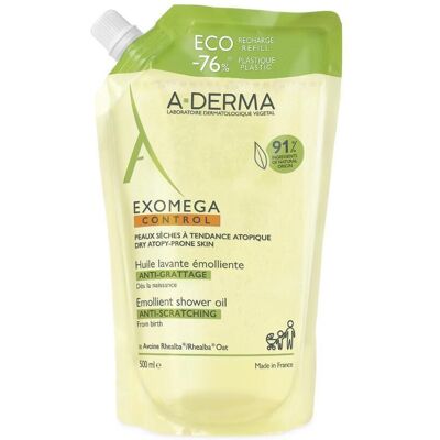 A-DERMA EXOMEGA CONTROL Huile lavante émolliente anti-grattage De Bain 500 ml - Publicité A-DERMA EXOMEGA CONTROL Huile lavante émolliente anti-grattage De Bain 500 ml - Publicité