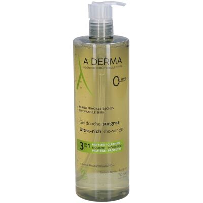 A-Derma Peau Sensible Gel Douche Surgras - Peau Sensible - Publicité A-Derma Peau Sensible Gel Douche Surgras - Peau Sensible - Publicité