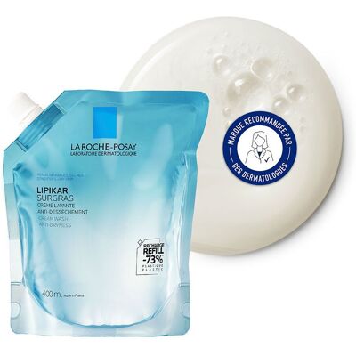 La Roche-Posay LA ROCHE POSAY Lipikar Surgras Crème Lavante Recharge 400 ml - Publicité La Roche-Posay LA ROCHE POSAY Lipikar Surgras Crème Lavante Recharge 400 ml - Publicité