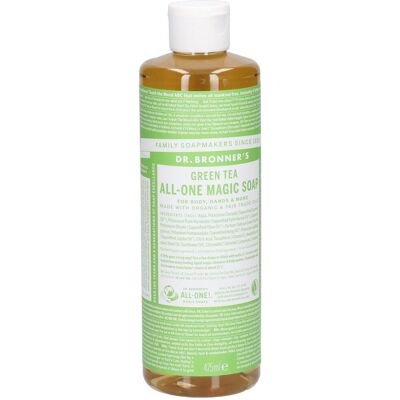 DR. BRONNER'S Savon liquide Thé Vert Liquide 475 ml - Publicité DR. BRONNER'S Savon liquide Thé Vert Liquide 475 ml - Publicité