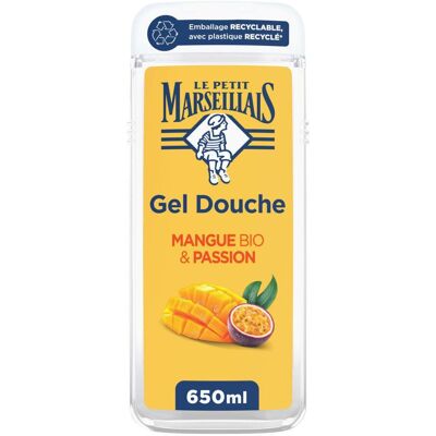 Le Petit Marseillais Gel Douche Extra Doux Mangue BIO & Passion 650 ml - Publicité Le Petit Marseillais Gel Douche Extra Doux Mangue BIO & Passion 650 ml - Publicité