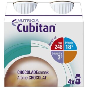 Nutricia Cubitan Goût Chocolat Nourriture Liquide 4x200 ml - Publicité Nutricia Cubitan Goût Chocolat Nourriture Liquide 4x200 ml - Publicité