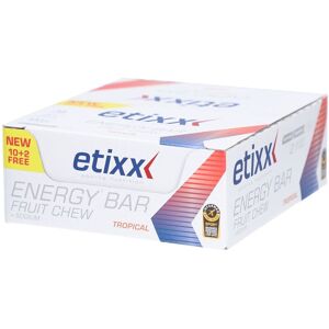 Etixx Energy Bar Fruit Chew Tropical Barre 12x38 g - Publicité Etixx Energy Bar Fruit Chew Tropical Barre 12x38 g - Publicité