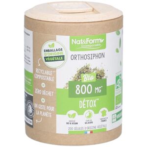 Nat & Form Orthosiphon Bio Détox Bio en Gélules - Complément Alimentaire - Publicité Nat & Form Orthosiphon Bio Détox Bio en Gélules - Complément Alimentaire - Publicité