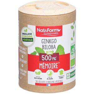 Nat&Form Ginkgo biloba Bio - Organique, Mémoire - Complément alimentaire - Publicité Nat&Form Ginkgo biloba Bio - Organique, Mémoire - Complément alimentaire - Publicité