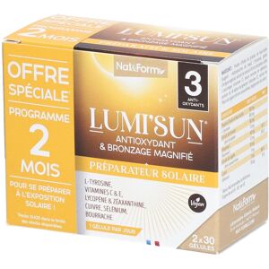 Nat & Form Nat&Form Lumi'Sun® Préparateur solaire en gélules Capsule(S) 2x30 pc(s) - Publicité Nat & Form Nat&Form Lumi'Sun® Préparateur solaire en gélules Capsule(S) 2x30 pc(s) - Publicité