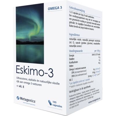 Metagenics Eskimo -3 500 mg Huile de Poisson Omega-3 - Complément Alimentaire - Publicité Metagenics Eskimo -3 500 mg Huile de Poisson Omega-3 - Complément Alimentaire - Publicité