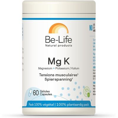 Be-life Mg-K Magnésium Potassium - 60 Capsules - Publicité Be-life Mg-K Magnésium Potassium - 60 Capsules - Publicité