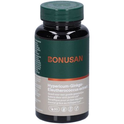 Bonusan Millepertuis-Ginkgo-Ginseng Complément - 90 gélules - Publicité Bonusan Millepertuis-Ginkgo-Ginseng Complément - 90 gélules - Publicité
