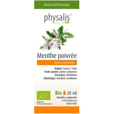 Huile Essentielle Menthe Poivrée Bio 30 ml - Physalis - Publicité Huile Essentielle Menthe Poivrée Bio 30 ml - Physalis - Publicité