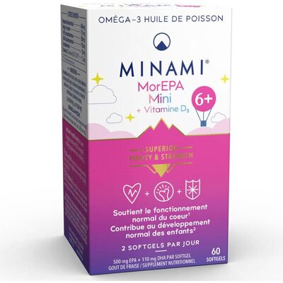 Minami MorEPA Mini Junior Fraise - Suppléments - Publicité Minami MorEPA Mini Junior Fraise - Suppléments - Publicité