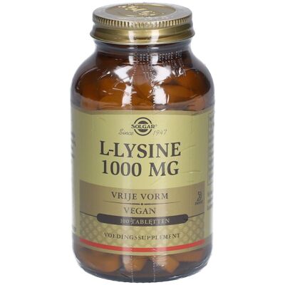 Solgar L-Lysine 1000 mg - Complément Alimentaire - Publicité Solgar L-Lysine 1000 mg - Complément Alimentaire - Publicité
