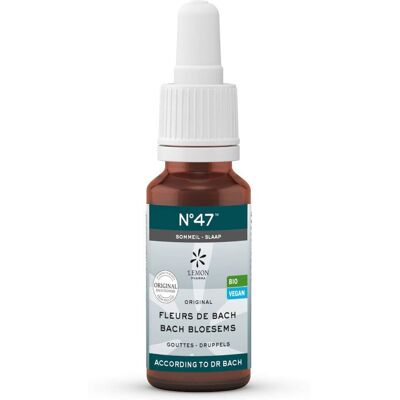 Remède de Sommeil Bach N°47 - Médicament homéopathique - Publicité Remède de Sommeil Bach N°47 - Médicament homéopathique - Publicité