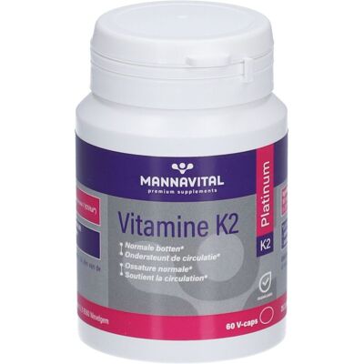 Mannavital Vitamine K2 Platinum Capsule(S) 60 pc(s) - Publicité Mannavital Vitamine K2 Platinum Capsule(S) 60 pc(s) - Publicité