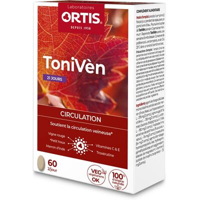 Ortis Toniven 60 Comprimés - Complément alimentaire - Publicité Ortis Toniven 60 Comprimés - Complément alimentaire - Publicité