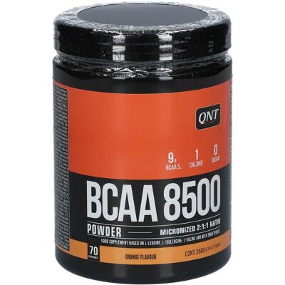 QNT BCAA 8500 Orange - Poudre d'acides aminés pour énergie & récupération - Publicité QNT BCAA 8500 Orange - Poudre d'acides aminés pour énergie & récupération - Publicité