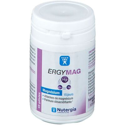 Nutergia Ergymag Magnésium Vitamines B + Zinc - 45 Gélules - Publicité Nutergia Ergymag Magnésium Vitamines B + Zinc - 45 Gélules - Publicité