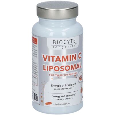 Biocyte Vitamine C Liposomal - Soutien Immunitaire - 30 Gélules - Publicité Biocyte Vitamine C Liposomal - Soutien Immunitaire - 30 Gélules - Publicité