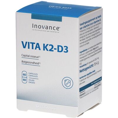 Inovance Vita K2-D3 Complément Alimentaire - Santé Osseuse - Publicité Inovance Vita K2-D3 Complément Alimentaire - Santé Osseuse - Publicité
