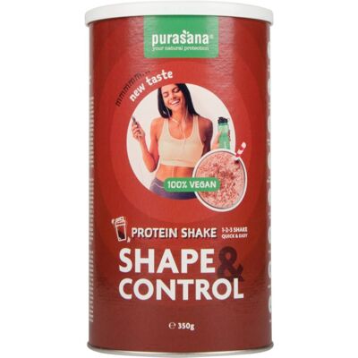 Purasana® Shape & Control Vegan Protein Shake Chocolat Poudre 350 g - Publicité Purasana® Shape & Control Vegan Protein Shake Chocolat Poudre 350 g - Publicité