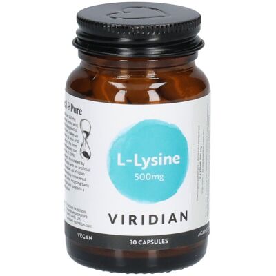 Viridian L-Lysine 500mg Capsules Végétales - Complément Alimentaire - Publicité Viridian L-Lysine 500mg Capsules Végétales - Complément Alimentaire - Publicité