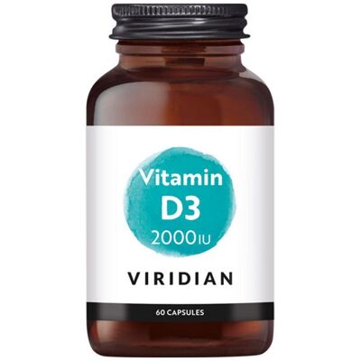 Viridian Vitamine D3 2000IU Vegane Capsules - Soutien Osseux et Immunitaire - Publicité Viridian Vitamine D3 2000IU Vegane Capsules - Soutien Osseux et Immunitaire - Publicité