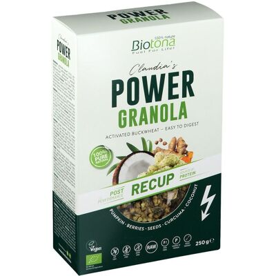 Biotona Power granola Amande Coco Mûre Curcuma - Muesli - Publicité Biotona Power granola Amande Coco Mûre Curcuma - Muesli - Publicité