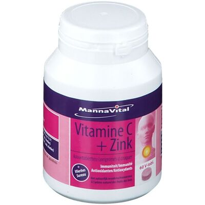 Mannavital Vitamine C Zinc - Complément alimentaire - Publicité Mannavital Vitamine C Zinc - Complément alimentaire - Publicité