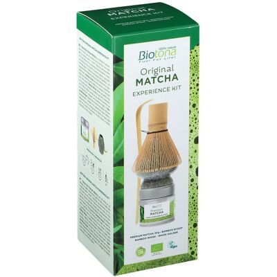 Kit Expérience Matcha Biotona Gris & Vert - Set de Thé - Publicité Kit Expérience Matcha Biotona Gris & Vert - Set de Thé - Publicité