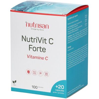 Nutrisan Nutrivit C Forte 100 + 20 Capsules GRATUITES Capsule(S) 100+20 pc(s) - Publicité Nutrisan Nutrivit C Forte 100 + 20 Capsules GRATUITES Capsule(S) 100+20 pc(s) - Publicité