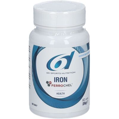 6D Sports Nutrition Iron Ferrochel Capsule(S) 60 pc(s) - Publicité 6D Sports Nutrition Iron Ferrochel Capsule(S) 60 pc(s) - Publicité
