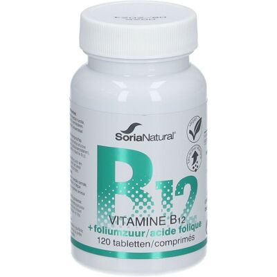 Soria Natural® Vitamine B12 + Acide Folique Comprimé(S) 120 pc(s) - Publicité Soria Natural® Vitamine B12 + Acide Folique Comprimé(S) 120 pc(s) - Publicité