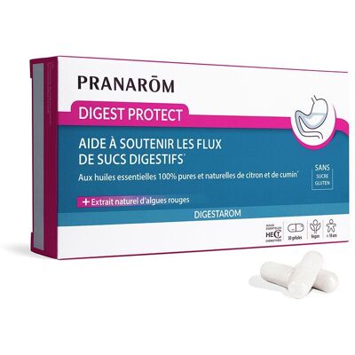 PRANAROM PRANARÔM - Digestarom Digest Protect Soutient Les Flux De Sucs Digestifs Huiles Essentielles Citron Et Cumin 100% Pure Naturelle Extrait Naturel D'Algues Rouges Vegan 30 Gélules Capsule(S) pc(s) - Publicité PRANAROM PRANARÔM - Digestarom Digest Protect Soutient Les Flux De Sucs Digestifs Huiles Essentielles Citron Et Cumin 100% Pure Naturelle Extrait Naturel D'Algues Rouges Vegan 30 Gélules Capsule(S) pc(s) - Publicité