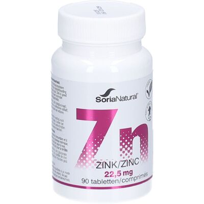 Soria Natural® Zinc 22,5 mg Comprimé(S) 90 pc(s) - Publicité Soria Natural® Zinc 22,5 mg Comprimé(S) 90 pc(s) - Publicité