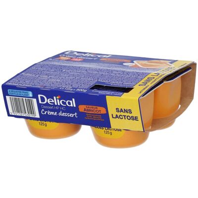 Delical - Aliment médical sans lactose à l'abricot - Dessert - Publicité Delical - Aliment médical sans lactose à l'abricot - Dessert - Publicité