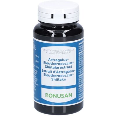 Bonusan Extrait d'Astragale-Eleutherococcus-Shiitake Capsule(S) 90 pc(s) - Publicité Bonusan Extrait d'Astragale-Eleutherococcus-Shiitake Capsule(S) 90 pc(s) - Publicité