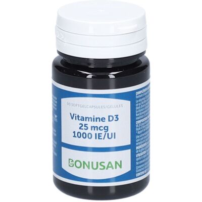 Bonusan Vitamine D3 25 mcg / 1000 UI Capsule(S) 90 pc(s) - Publicité Bonusan Vitamine D3 25 mcg / 1000 UI Capsule(S) 90 pc(s) - Publicité