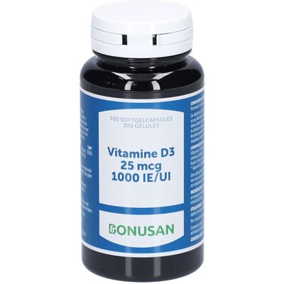 Bonusan Vitamine D3 25 mcg 1000 UI Capsule(S) 300 pc(s) - Publicité Bonusan Vitamine D3 25 mcg 1000 UI Capsule(S) 300 pc(s) - Publicité