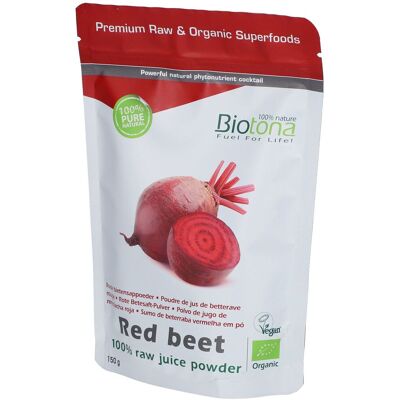 BIOTONA Poudre de jus betterave rouge 150 g - Publicité BIOTONA Poudre de jus betterave rouge 150 g - Publicité