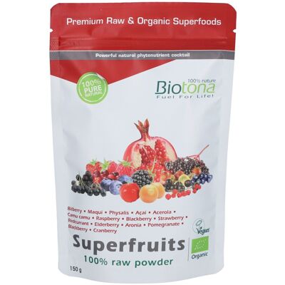 Superfruits Bio 150g - Superfood Naturel - Marque Biotona - Publicité Superfruits Bio 150g - Superfood Naturel - Marque Biotona - Publicité