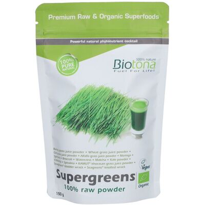Poudre Supergreens Bio Biotona - Superaliment - Publicité Poudre Supergreens Bio Biotona - Superaliment - Publicité
