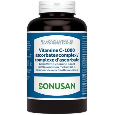 BONUSAN Vitamine C-1000 Complexe d'Ascorbate Capsule(S) 180 pc(s) - Publicité BONUSAN Vitamine C-1000 Complexe d'Ascorbate Capsule(S) 180 pc(s) - Publicité