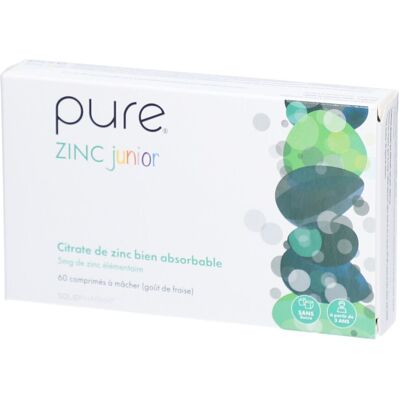 Pure® Zinc Junior Comprimé(S) À Croquer 60 pc(s) - Publicité Pure® Zinc Junior Comprimé(S) À Croquer 60 pc(s) - Publicité
