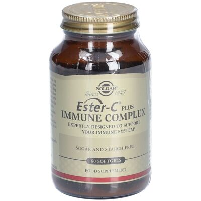 Solgar Ester-C Plus Complexe Immunitaire gélules molles (60 pcs.) - Publicité Solgar Ester-C Plus Complexe Immunitaire gélules molles (60 pcs.) - Publicité